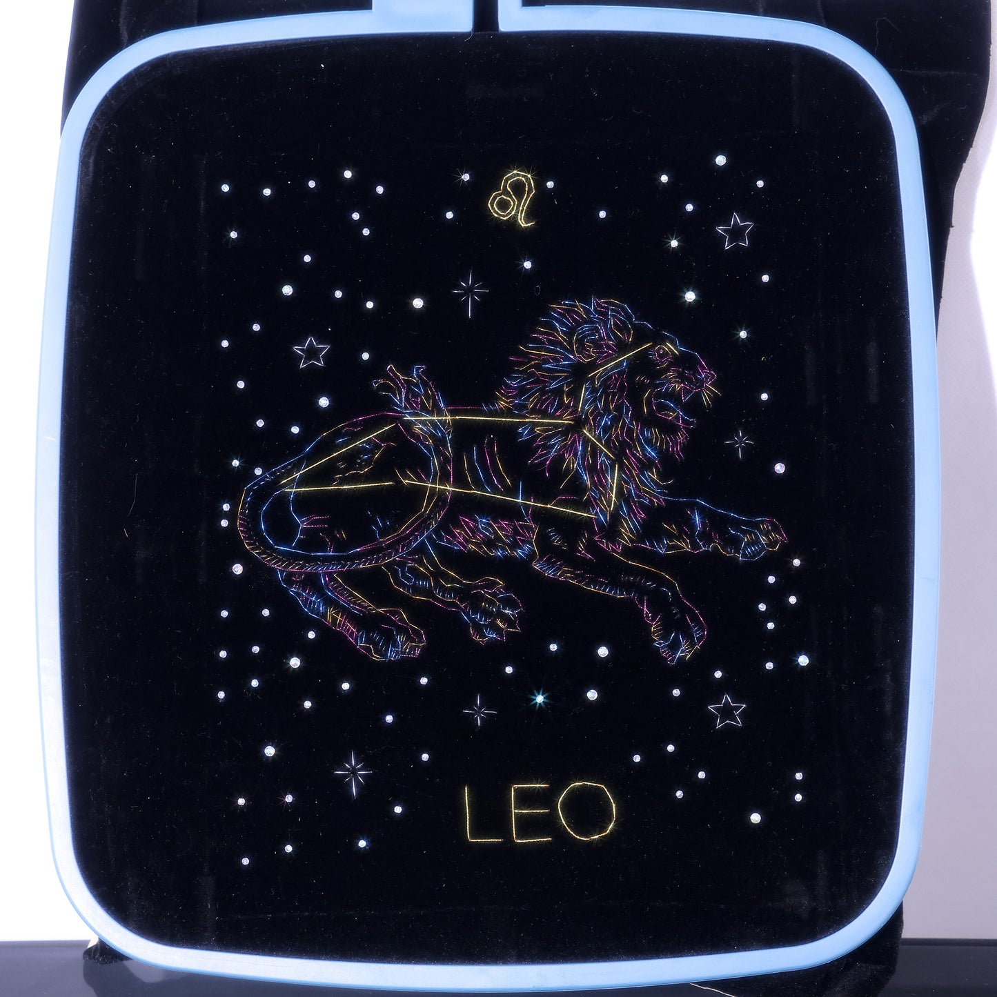 10 Inches Leo Constellation — Handmade Embroidered Decorative Paintings | Zodiac-Themed Embroidery • Leo Embroidery